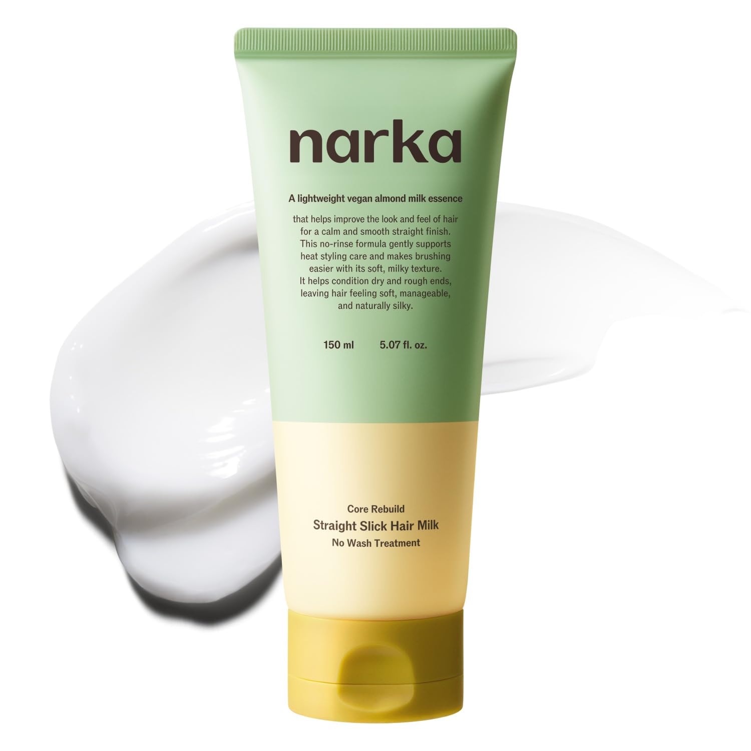 Leave-In Conditioner Hair Milk – Heat Protectant 392°F (200°C), Anti-Frizz Smoothing Cream, Split End Repair, Lightweight Non-Greasy Hydrating Hair Serum (150ml / 5.07 fl oz.)