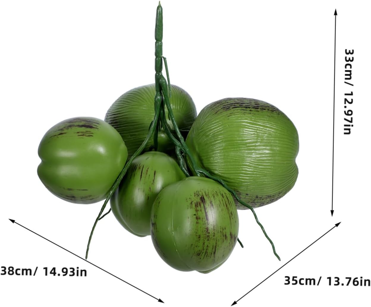 Amosfun Realistic Artificial Coconut Party Decoration Tropical Beach Decor for Birthdays and Photo Booths Easy to Transport and Lightweight Adds Vibrant Element to Any Setting