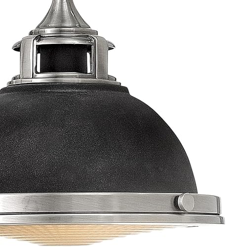 Miniatura 5 de Hinkley Iluminación 3122DZ Colgante de una luz de la colección Amelia en Zinc Envejecido