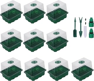 Seed Starter Tray Kit Green with Adjustable Humidity Dome Plastic
