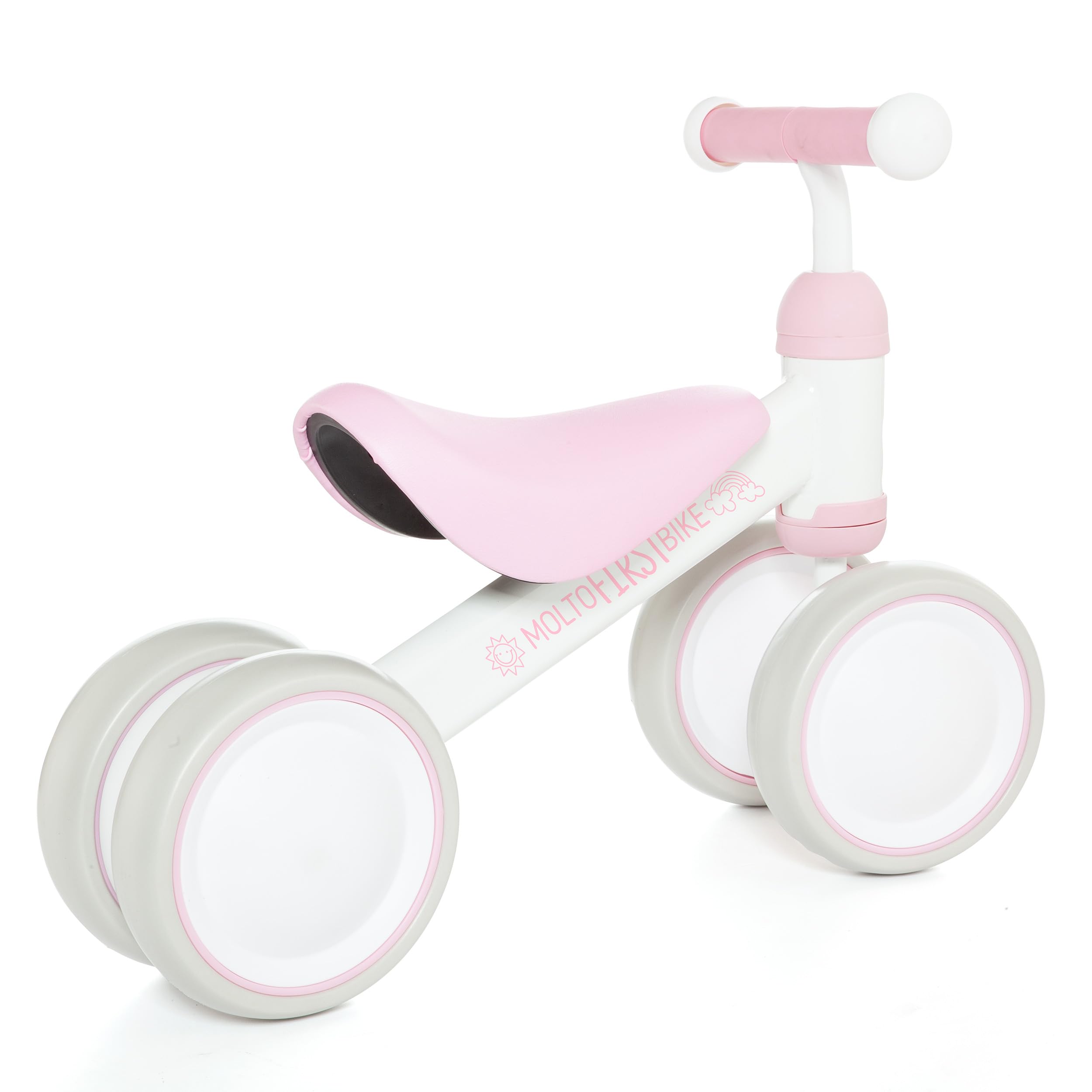 MOLTO | Bicicleta sin Pedales My 1st Ride on Rosa Corre Pasillos para Uso en Casa o en el Parque | Juguetes Infantiles Seguros y Resistentes | Fomenta el Desarrollo de los niños y niñas | + 10 Meses