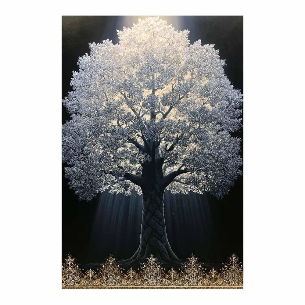 XENIOU Landscape Wall Art Red tree sunset canvas painting wall art, Living Room Bedroom Hallway Stairs Decoration.(Multicolor)-70x100cm Unframed