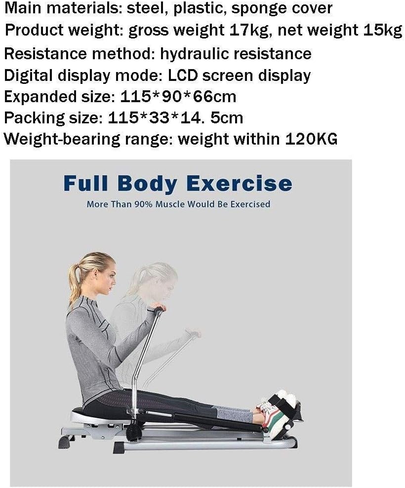 Foldable Rowing Machines Rowing Machine for House Use Foldable Indoor Hydraulic Djustable Resistance Rowing Machine Multifunctional Rowing for Men Women and Children