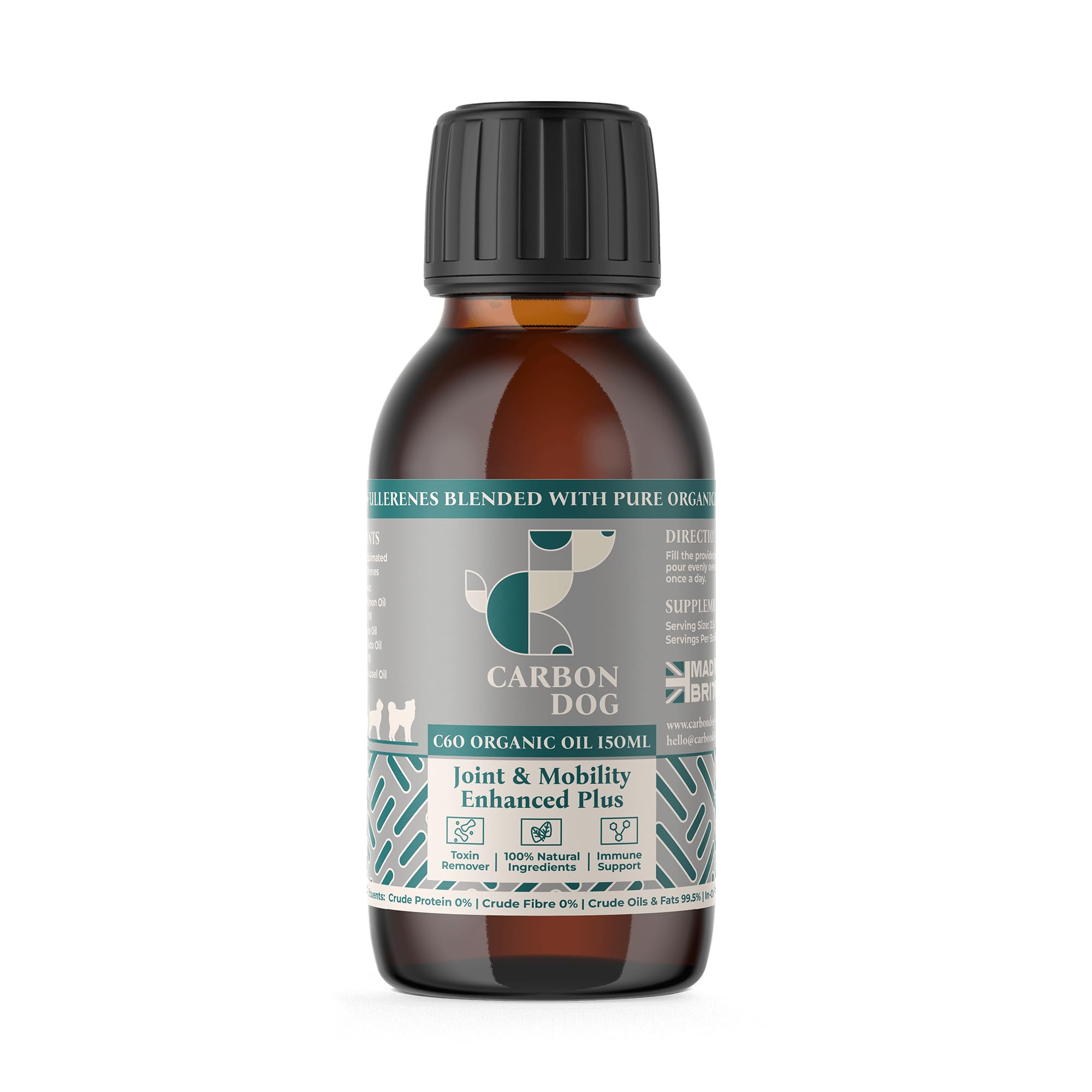 Carbon Dog Joint & Mobility Supplement for Dogs 150ml | Specially Formulated Dog Hip and Joint Supplement | 100% Natural | With Green-Lipped Mussel and Salmon Oil for Dogs