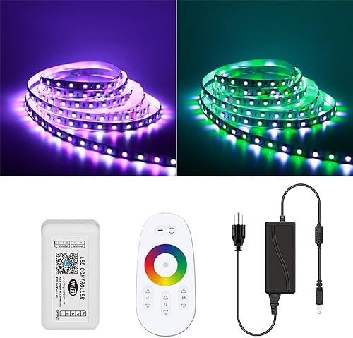 60 piesrollo RGBW interior 60LEDsM 24V 5050 RGB+CoolWhite Kit de tira de luces LED con controlador de sincronización de música WiFi y control remoto