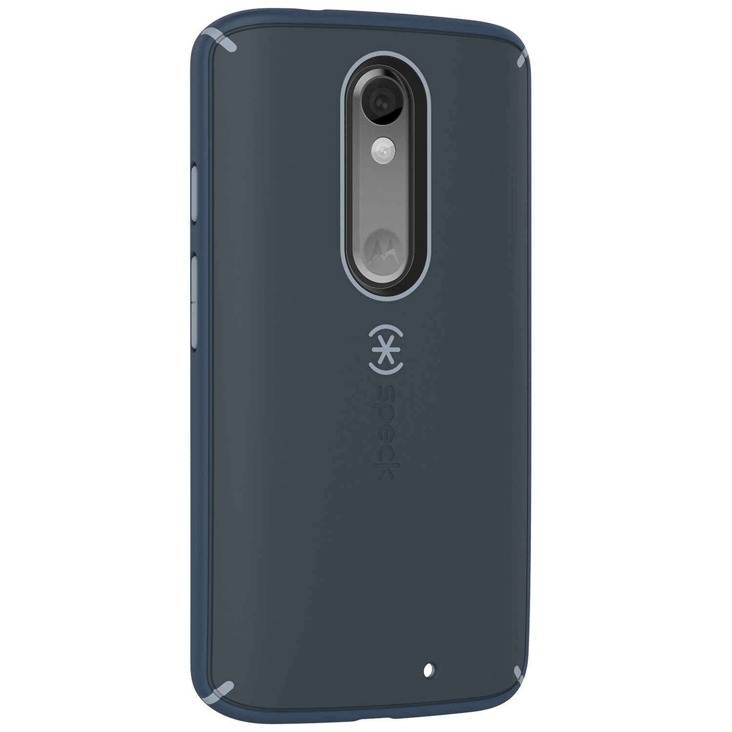 speck products mighty shell cell phone case for motorola droid turbo 2 - retail packaging - shadow grey