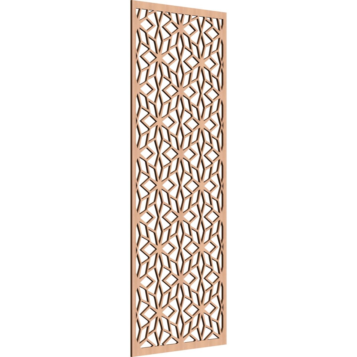 27 3/8"W x 69 3/8"H x 3/8"T Lake Decorative Fretwork Wood Wall Panels, Alder