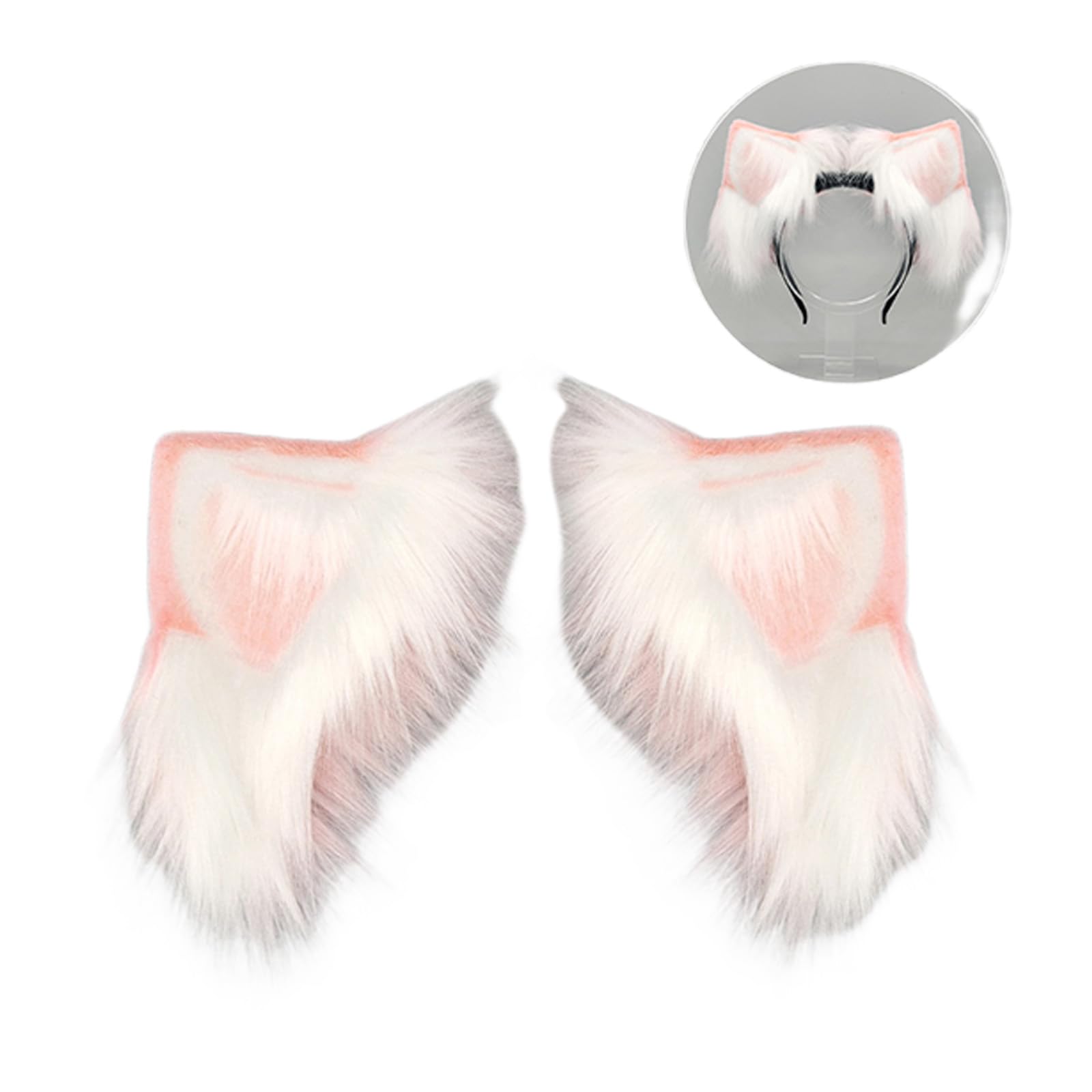 Electric Cats Foxes Ears Hairhoop Headwear Christmas Halloween Cosplay Costume Rechargeable Animal Headband Gift Electric Cats Foxes Hairhoop Headwear