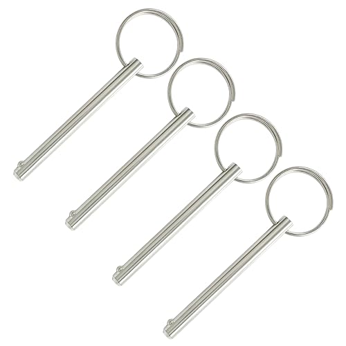 Miniatura 20 de 4 pasadores de liberación rápida, 1/4 pulgadas (0.248 in) de diámetro, longitud utilizable de 1 pulgada, longitud total 1-1/2 pulgadas, pasadores