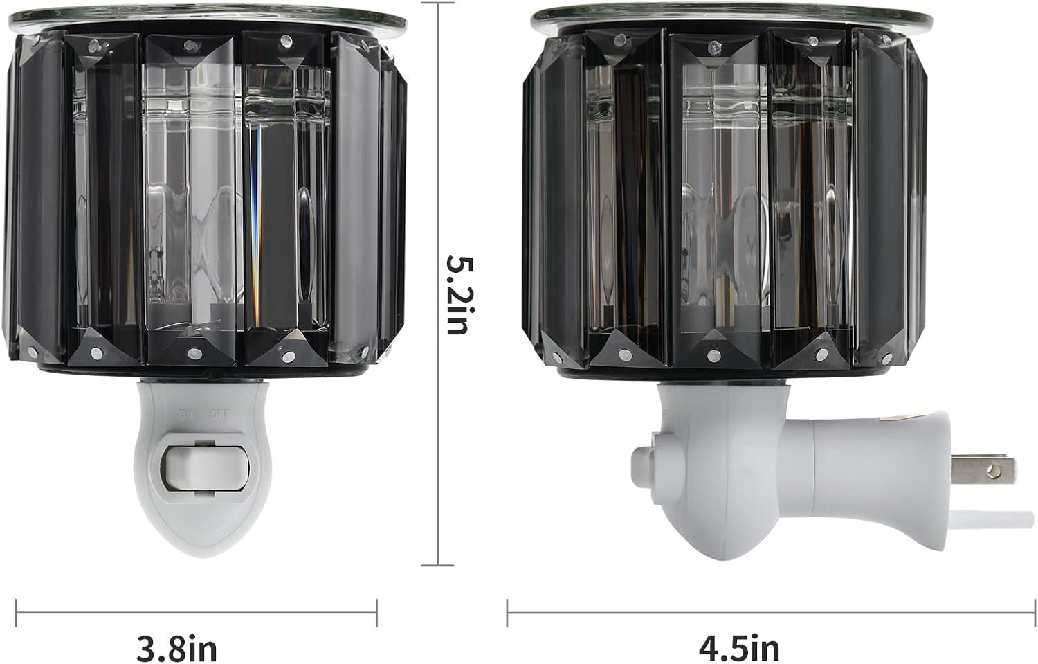 DRQ Plug in Wax Warmer- Ironwork Crystal Pluggable Fragrance Warmer for Warming Scented Candles or Wax Melts,Electric Oil Burner Wax Melt for Home, Kitchen, Living Room, Bedroom, SPA