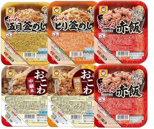 レトルト ご飯 5種の味 セット 赤飯 釜めし おこわ 6食 詰め合わせのサムネイル
