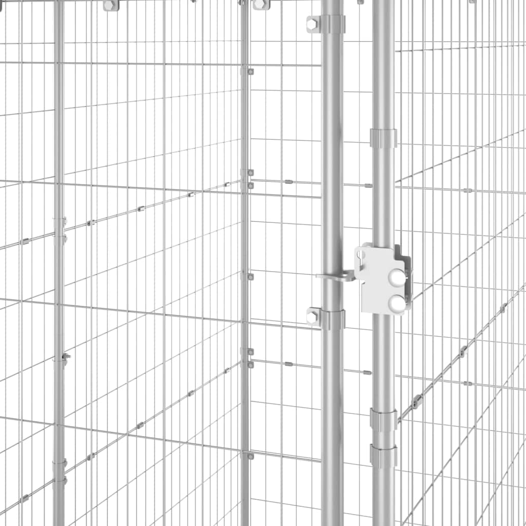 ARKEM Perrera de Exterior Acero galvanizado con Techo 110x220x180 cm Jaula para Perros Grandes