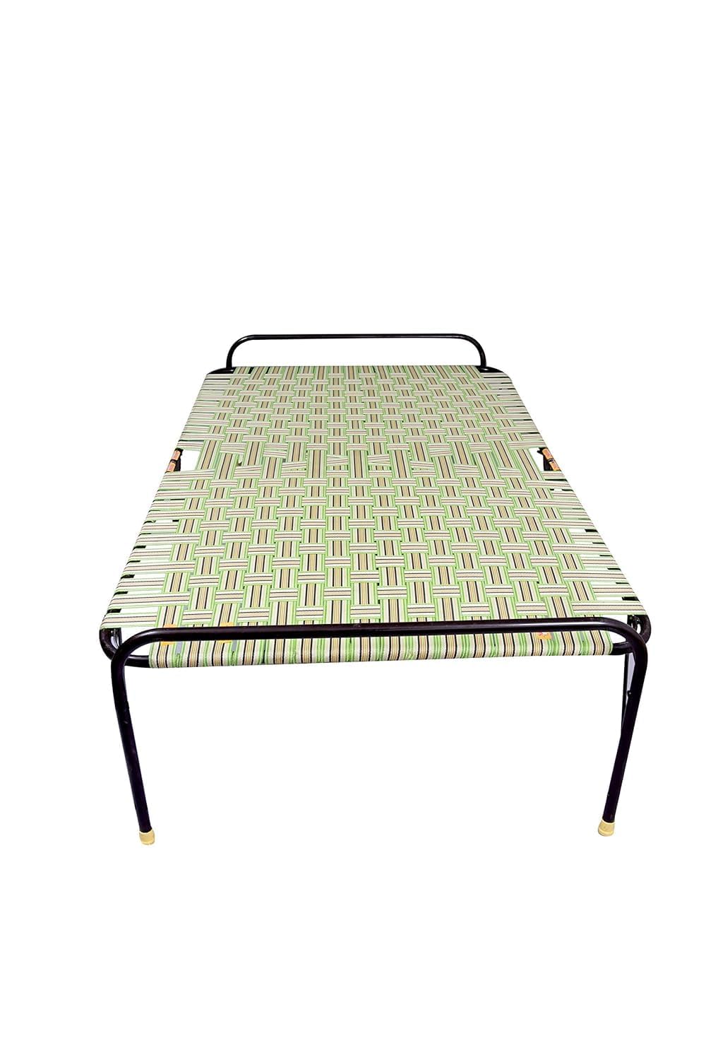 Anmol Premium Iron Folding Powder Coated Bed With 1.5-Inch Big Size Round Frame, Weighing Over 12Kg: 2-In-1 Niwar Design With Heavy Duty Ready To Use (6 X 3.5 Ft), Multi