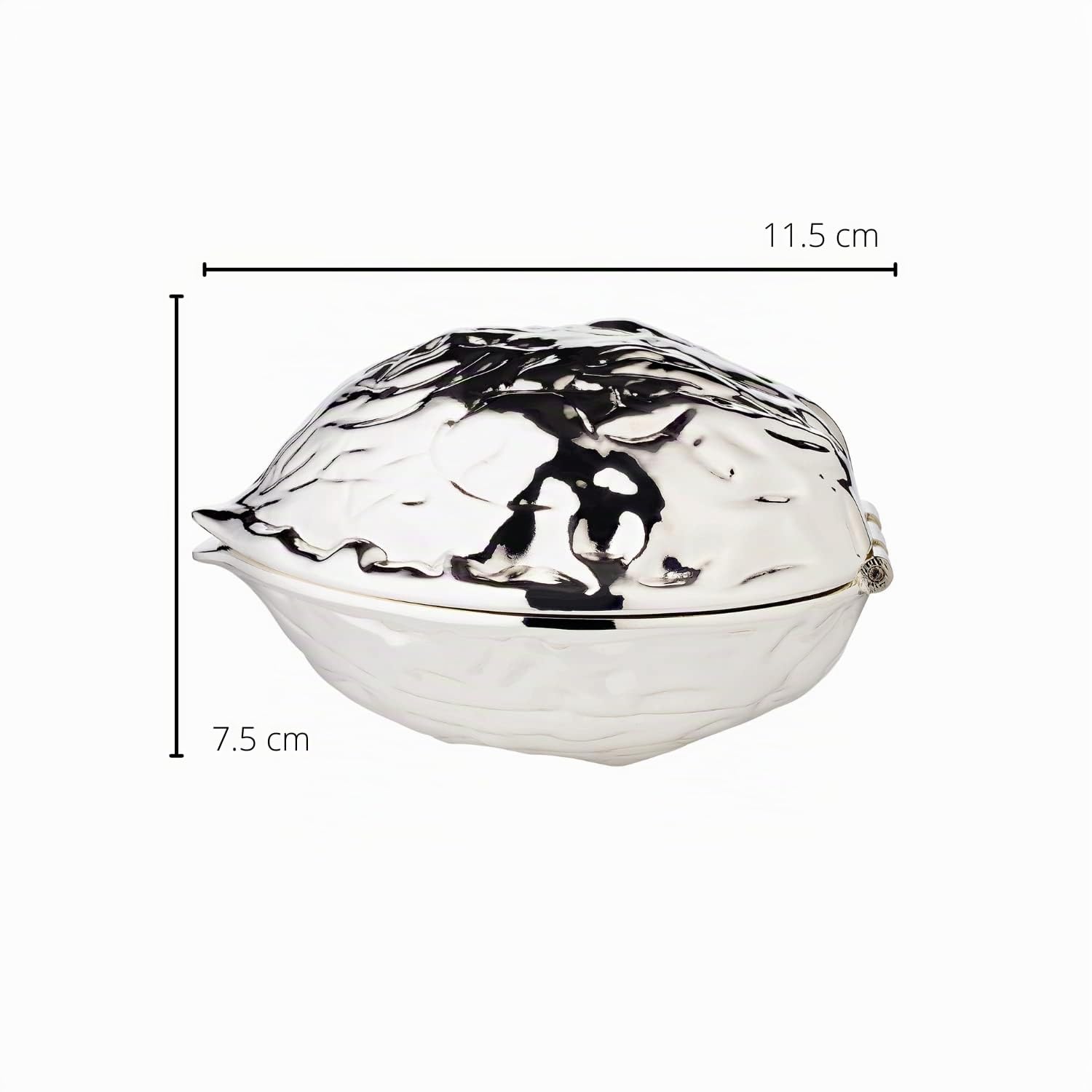 EDZARD Nussknacker Walnuss (L 12 cm),edel versilbert, anlaufgeschützt - Nusszange, Haselnussknacker, Nussbrecher, Weihnachtsdekoration Nussknacker, Hebel-Nussknacker