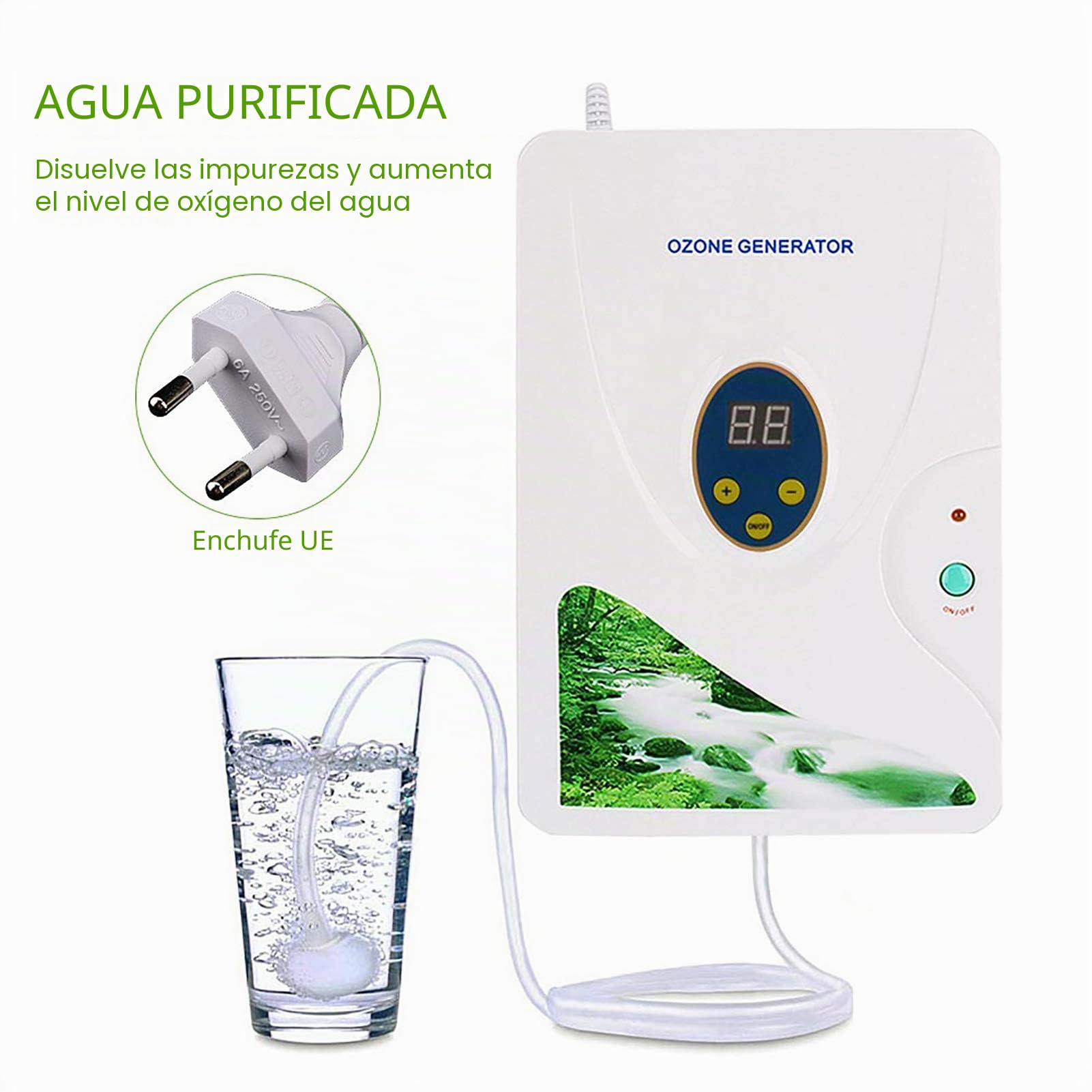 Generador de ozono multipropósito, generador de ozono de juicio, máquina de ozono de agua, purificador de aire, agua, aceite, ozonizador, purificador de frutas y verduras, máquina de ozono para frutas