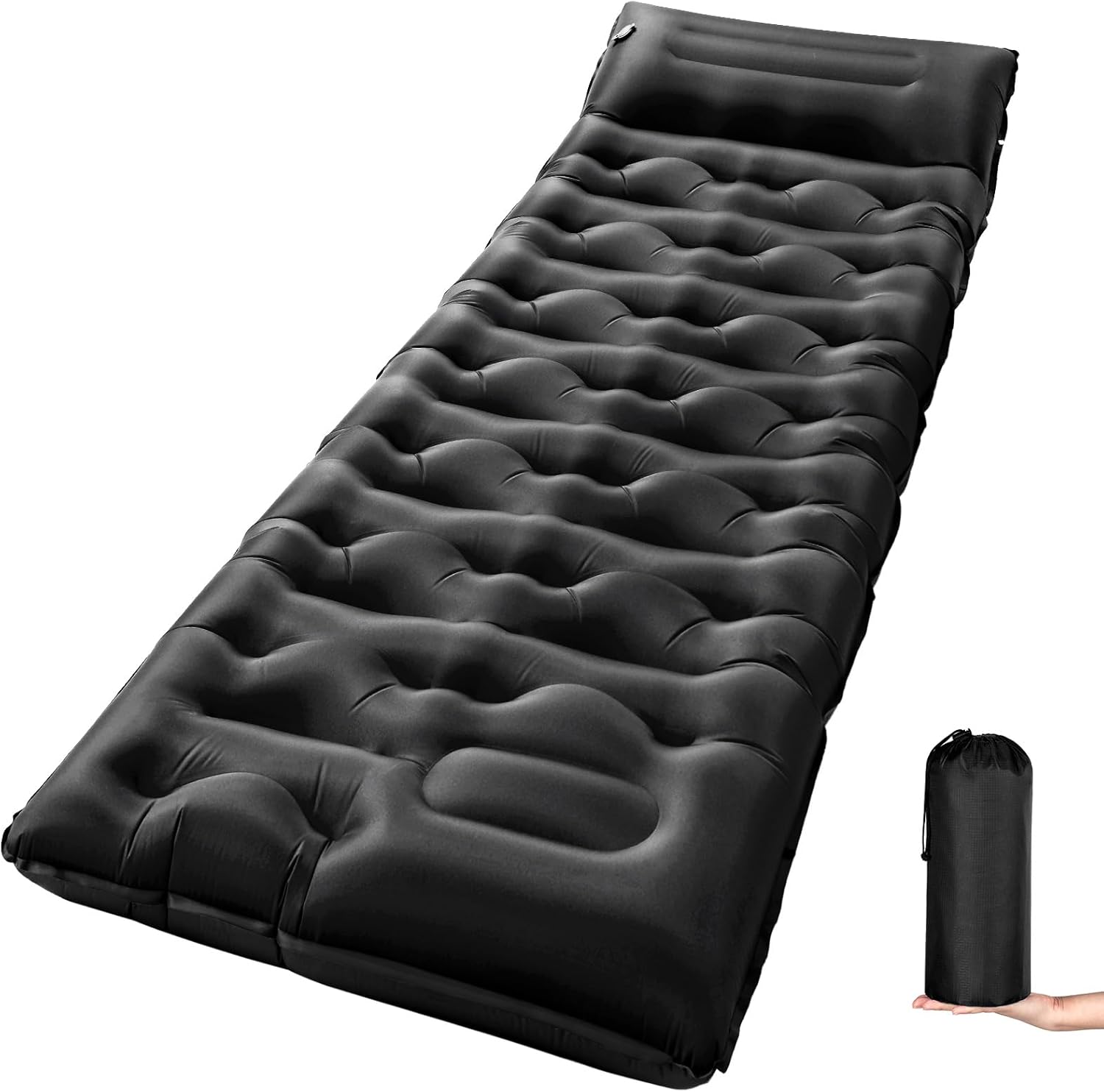 KASBAH Camping Sleeping Pad,Extra Wide 6 inch Thick Inflatable Sleeping Pads with Built-in Foot Pump and Pillow,Ultralight Camping Mat Gear for Outdoor Hiking,Camping KASBAH Camping Sleeping Pad,Extra Wide 6 inch Thick Inflatable Sleeping Pads with Built-in Foot Pump and Pillow,Ultralight Camping Mat Gear for Outdoor Hiking,Camping