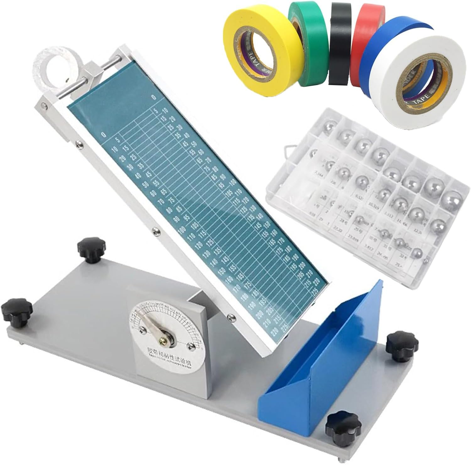 Tester manuale di adesione con angolo regolabile e sfera d'acciaio per la misura iniziale della puntina del nastro