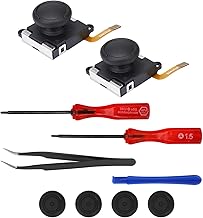 Samamoca Ersatz 3D Sensor Joystick Analog Stick Und Reparatur Werkzeuge Kit,3D TMR Effect Joystick Reparatur Ersatz Set,Switch Lite Sticks,Für Ns Switch/Switch Oled Joy-Con/Switch Lite
