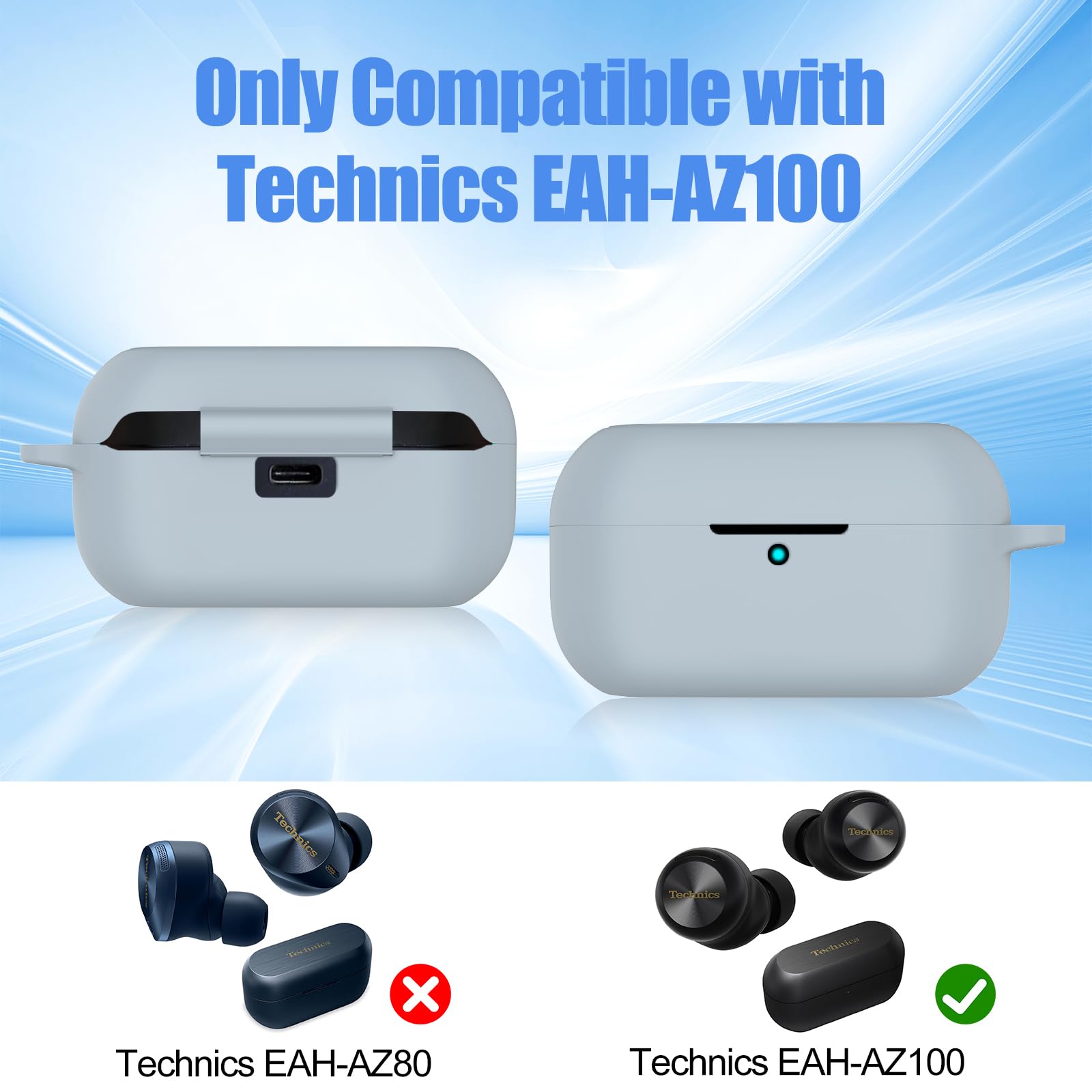 Amazon.com: POZCIS for Technics EAH-AZ100 Case Cover, Soft