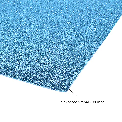 Goma EVA azul de 2 mm con purpurina para manualidades infantiles sin desorden de brillo 4