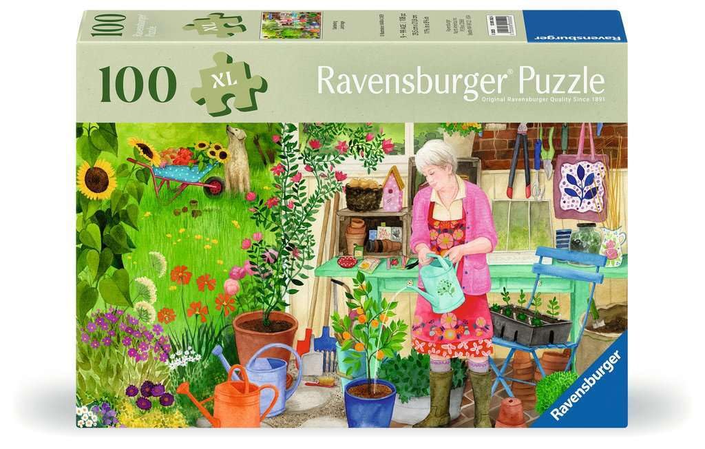 Ravensburger Feel Well & Puzzle & Board - Gardening, 100 piece for Adults and Kids Age 9 Years Up, White