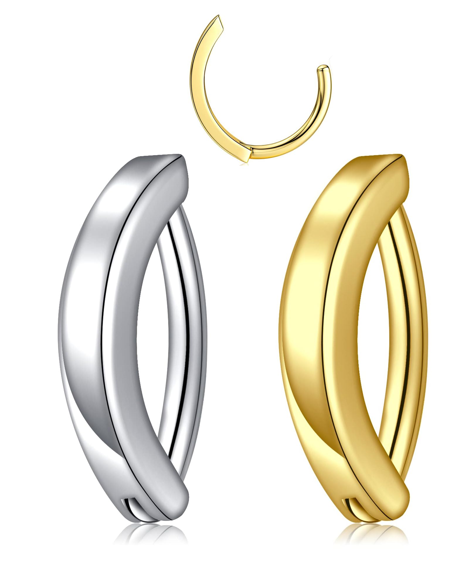 Longita Belly Button Ring Silver Gold Belly Rings Surgical Steel Belly Button Rings for Women Dangle Belly Button Rings Dangling Short Belly Button Ring 6mm 10mm