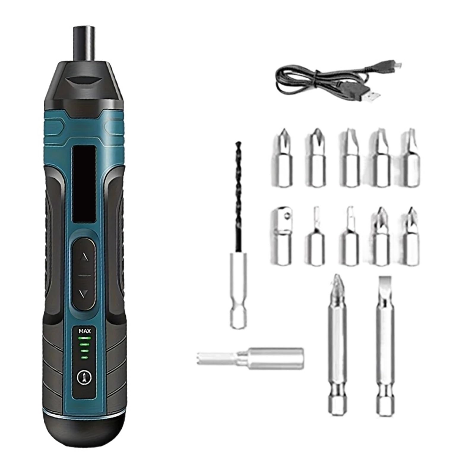Dothmvgtd B- 14Pcs Cordless Electric Screwdriver Rechargeable 1300Mah Lithium Battery Mini Drill 3.6V Power Tools Set Portable Lightweight(B- 14Pcs)