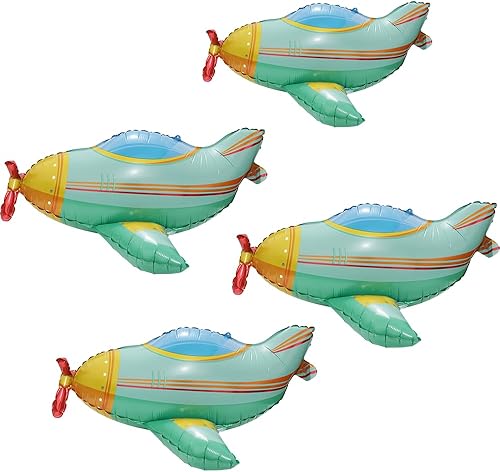 Globos de helio de avión de transporte de dibujos animados 4D de 24 pulgadas, globos de helio para niños y niñas, suministros de fiesta, decoración