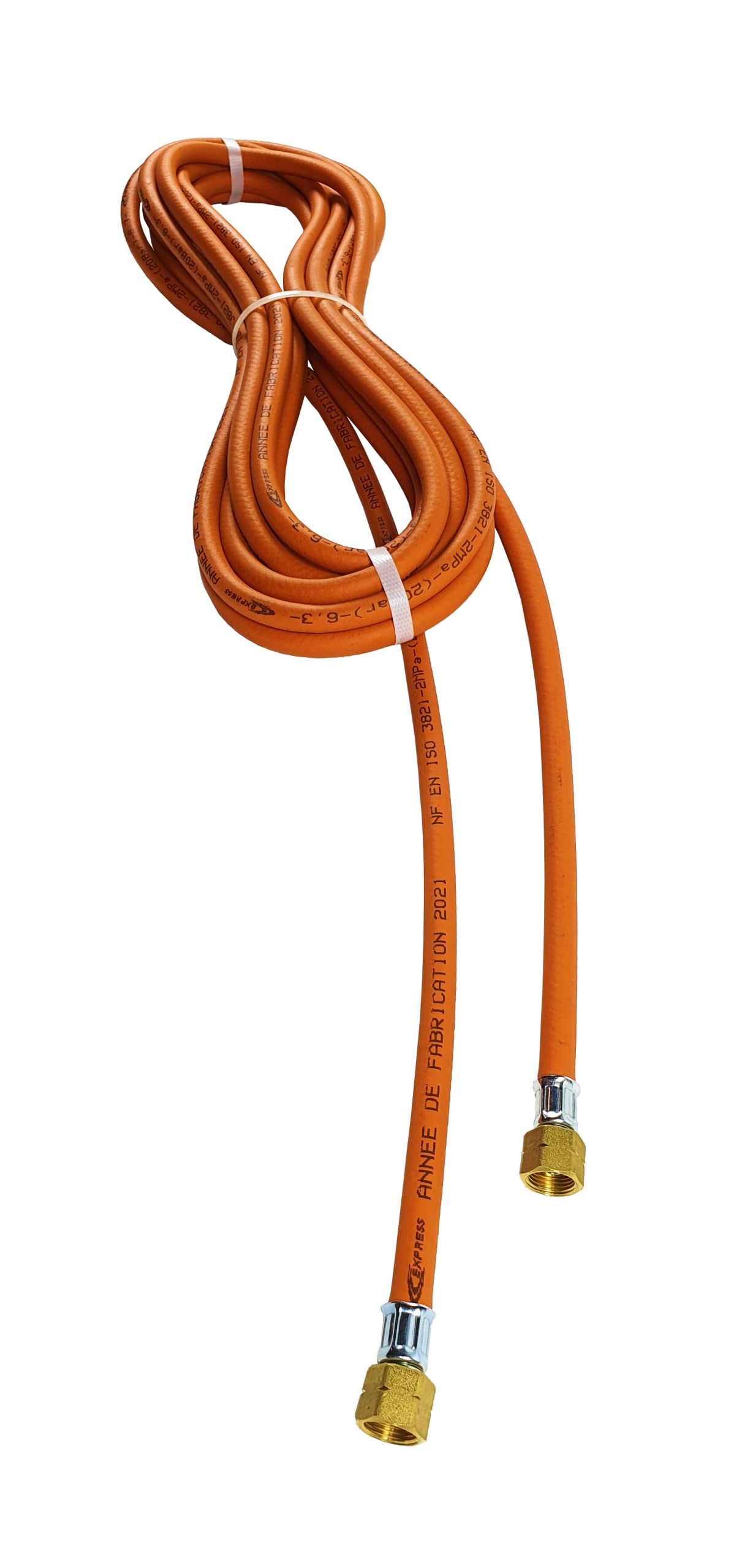 Tubo de Caucho de 10 m - Ø int. 6,3 mm - Racores de 3/8 Hembra Izquierda - Tubo de Goma - Antorcha de Soldadura - Soldador - Soplete - Piezas de Recambio - EXPRESS