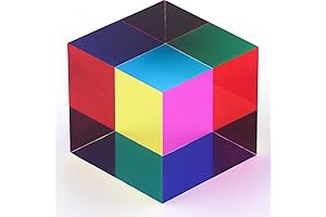 CMY Color Cube Acrylic Prism: A Vibrant Desktop Jewel for Home, Office, and Education