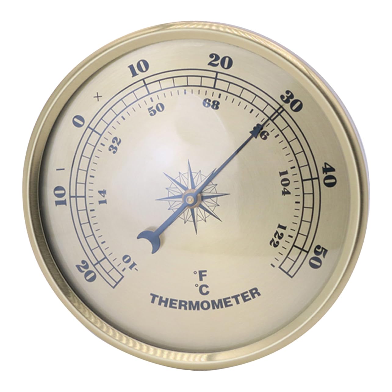 Angoily 5stücke Runder Metall-thermometer Temperaturmessgerät Für Innen Und Außenbereich Für Garten Labor Küche Präzise Temperaturanzeige Installieren