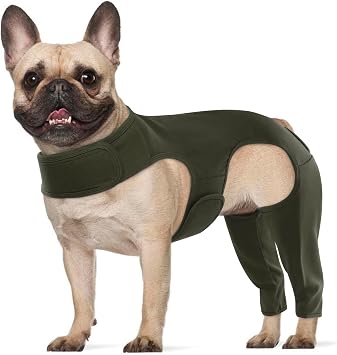 Dog Surgery Recovery Suit for Hind Legs, Cotton Anti Lick Recovery Onesie