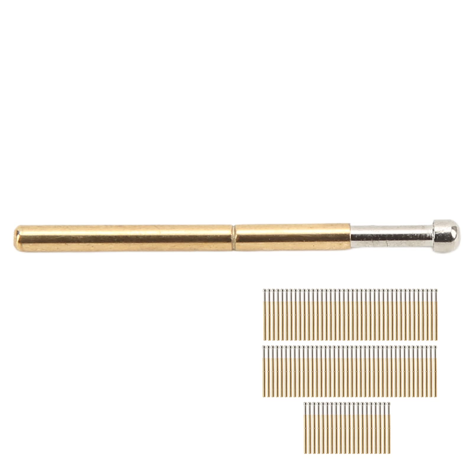 100 szt. Trwałych, Mosiężnych Pinów Sondy do Testowania Podzespołów Elektronicznych, Stabilna wydajność, Piny Pogo o średnicy 2,02 Mm do Testowania PCB, Stosowane Zespołów Obwodów Drukowanych