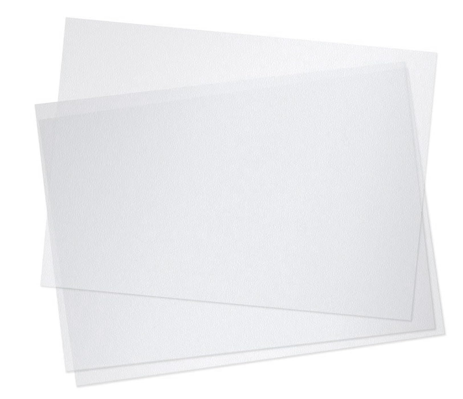 Clear Plastic Report Binding Covers 8-1/2 x 11 inch x 5 mil (216mm x 279mm x 125 microns) [pk of 100] unpunched Standard Letter Size Sheets, Square