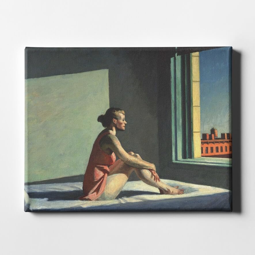 Impression giclée Edward Hopper Soleil du matin sur toile d'art premium