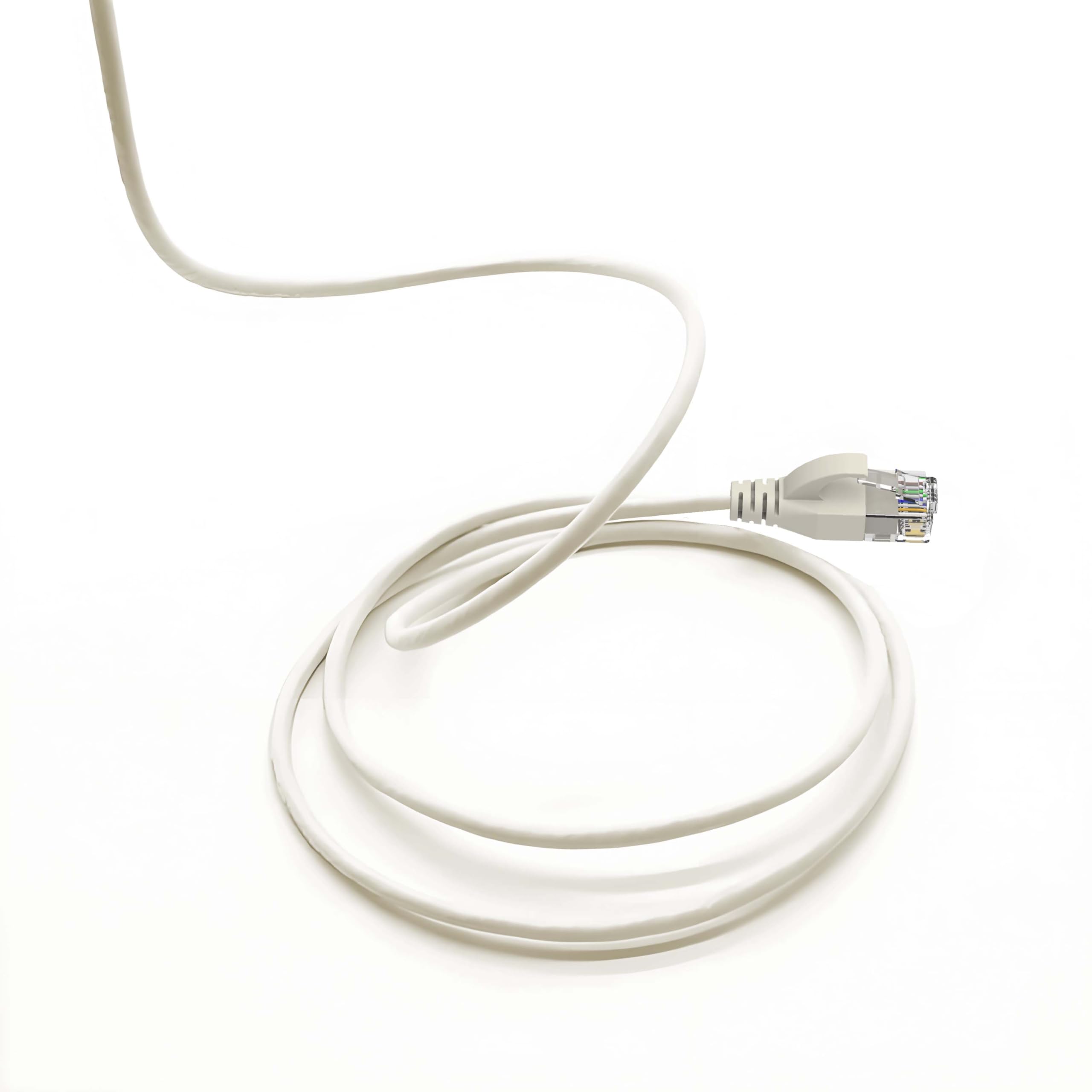Elfcam® - 1m Kabel Ethernet Cat6A ultra mince 10Gbps 32AWG UTP OD2.8mm 500MHz, 10Gb Cienki kabel krosowy RJ45 Cat 6A do sieci LAN, routera, modemu, laptopa Xb i serwerów, Blanc, 1 Metr