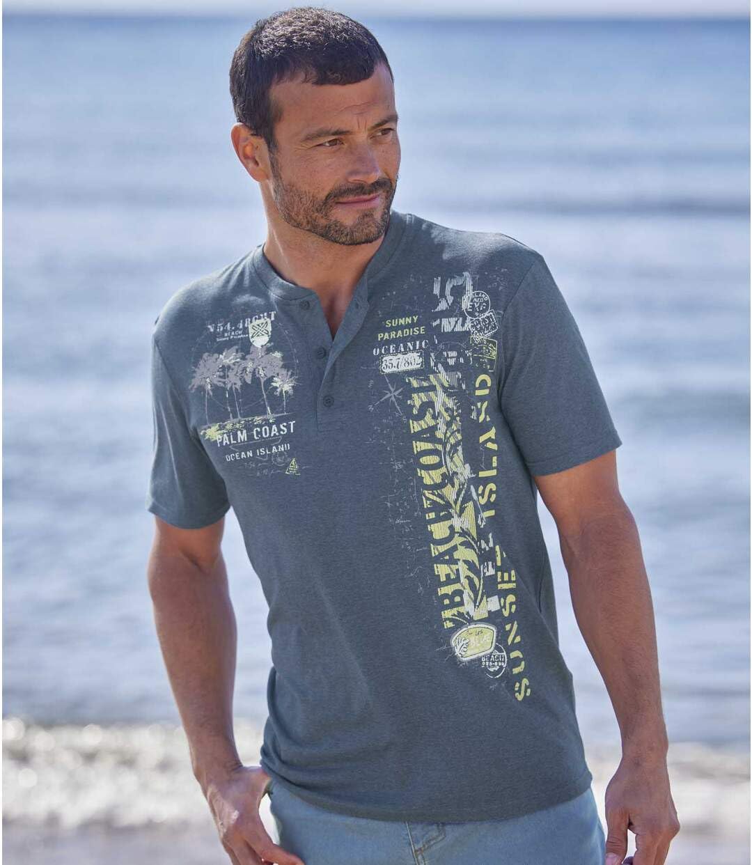 ATLAS FOR MEN - Lote de 5 Camisetas de Manga Corta para Hombre - Disponible en Tallas Grandes de la M a la 5XL