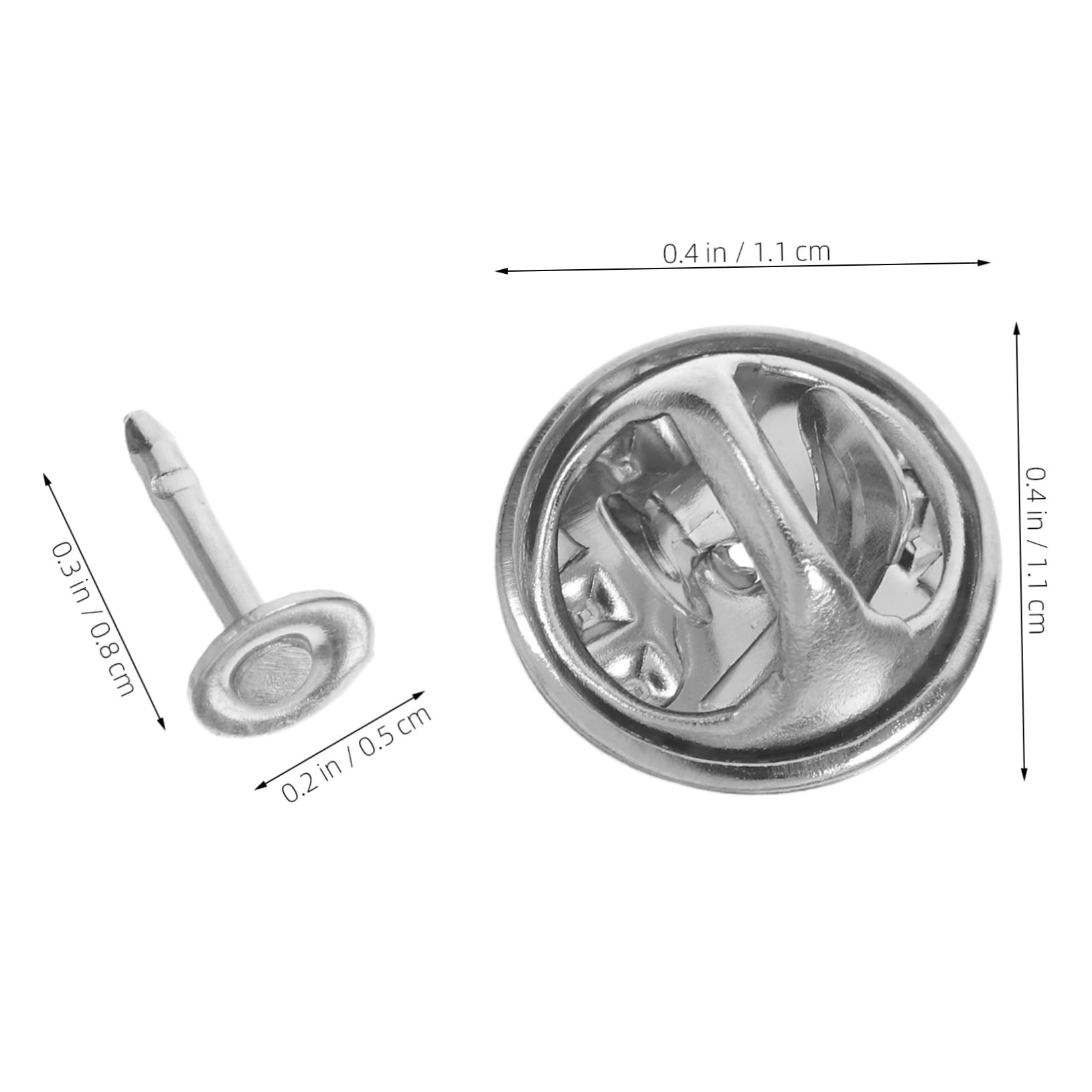 NUOBESTY Butterfly Clutch Tie Tacks Pin 100pcs Brooch Pins for Crafts Safety Blank Brooch