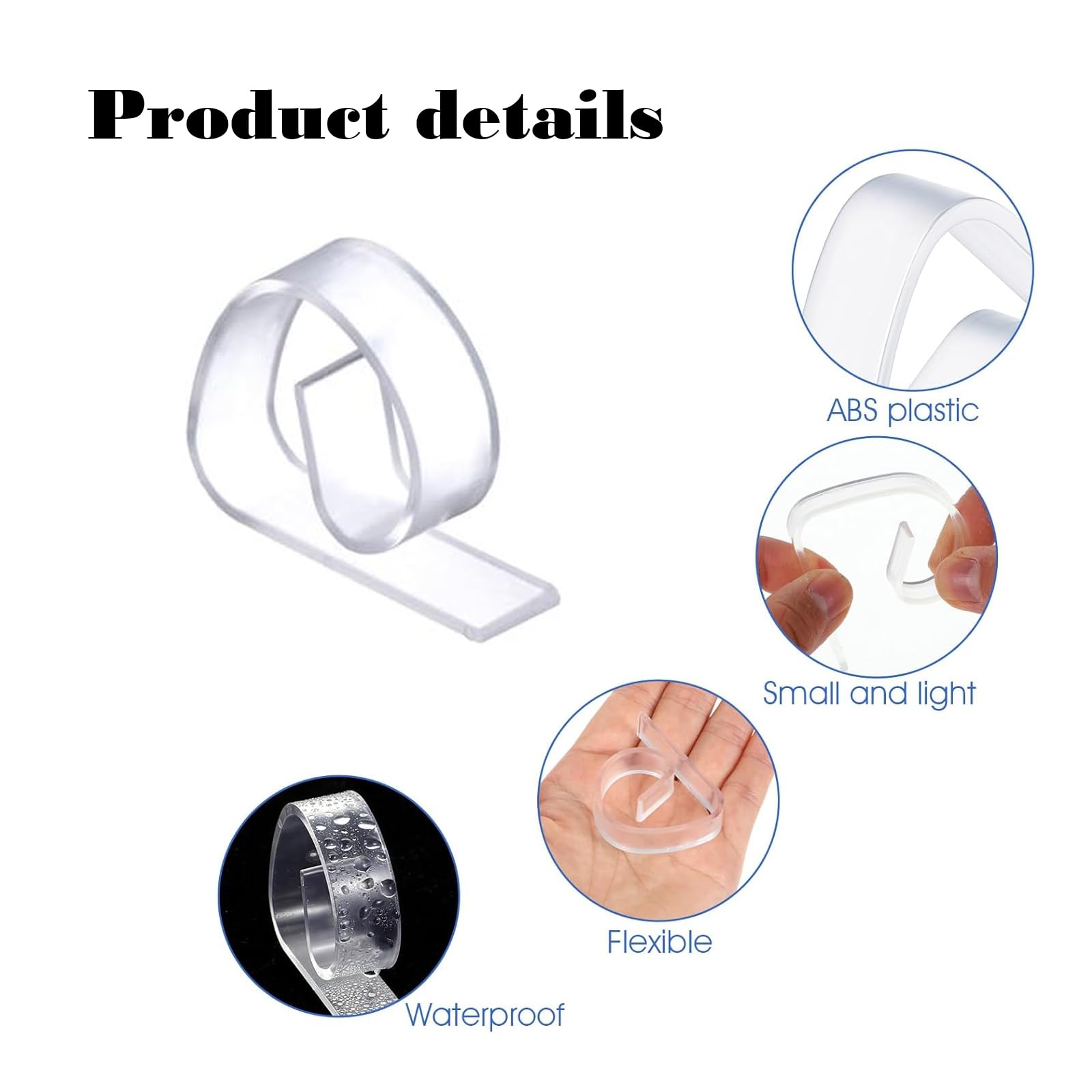 Lot de 12 pinces à nappe transparentes - Forte force de serrage - Pour nappe dans la salle à manger