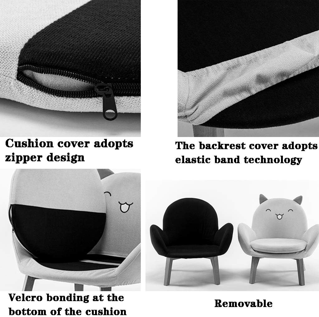 Couch Armchair Cartoons Cute Animal-Shaped Sofa Chair in Boy Bedroom Reading Corner Rest and Entertainment Chairs Birthday Present Load-Bearing 75kg (Color : Green A Size: 556260cm) (Yellow a 55*62