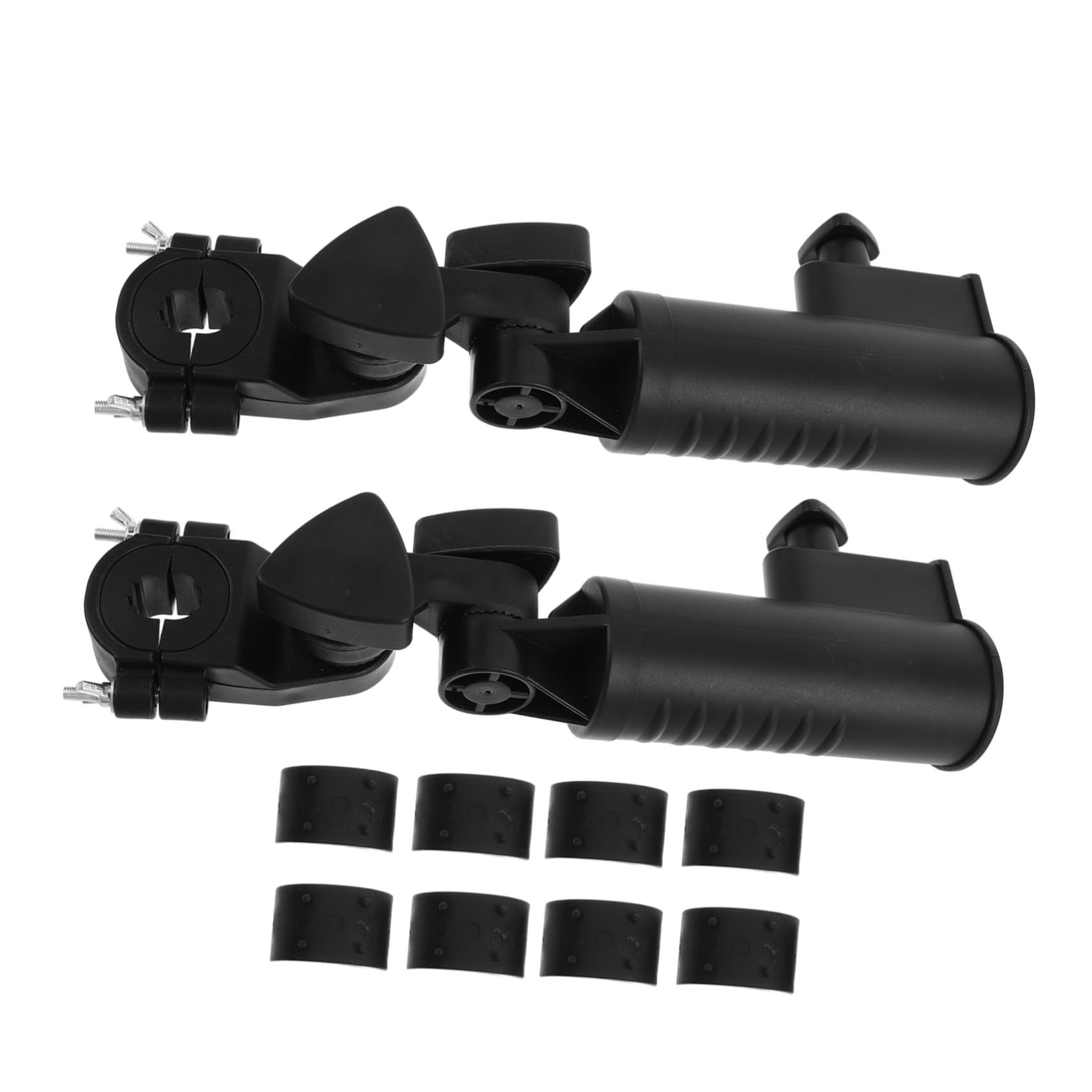 VOSAREA 2 Stück Golftrolley Schirmklemme Zubehör Für Golfwagen Schirmklemmhalterung Golfschirmklemmen Schirmklemmständerhalter Schirmhalter Golfwagen Schirmstütze Schwarz