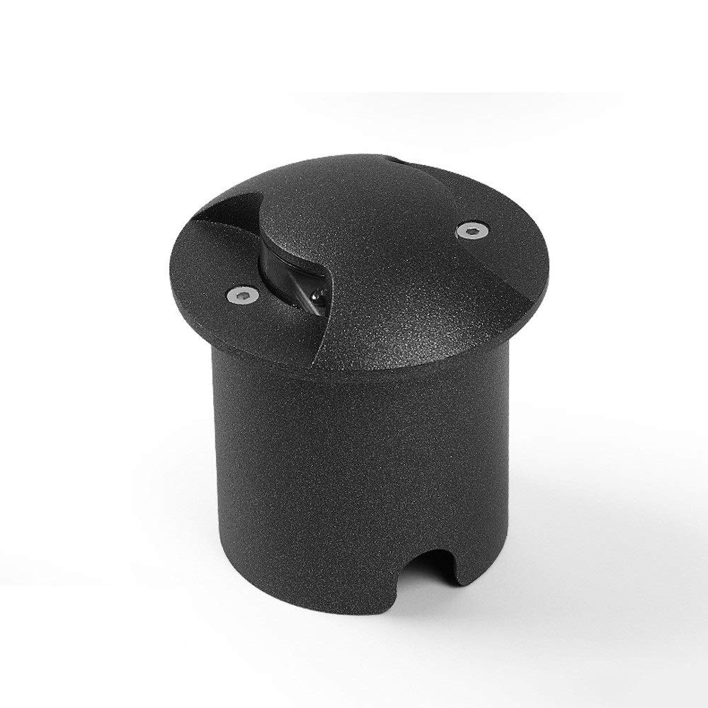 Lexluy 2w LED Outdoor Waterproof Garden Décor Embedded Underground Light Courtyard Corner Lamp Step Light Round Die-cast Aluminum Embedded Buried Lamp (Size : 2-lights)