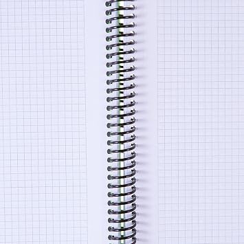 Faber-Castell Spiral Notebook, A4, 120 Sheets, 70g Paper, Checkered, Durable Plastic Cover, Assorted Colors, Convenient and Stylish Design