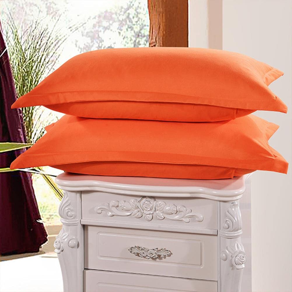 Taie d'oreiller lot de 2 en polyester résistant et facile à laver 48x74cm