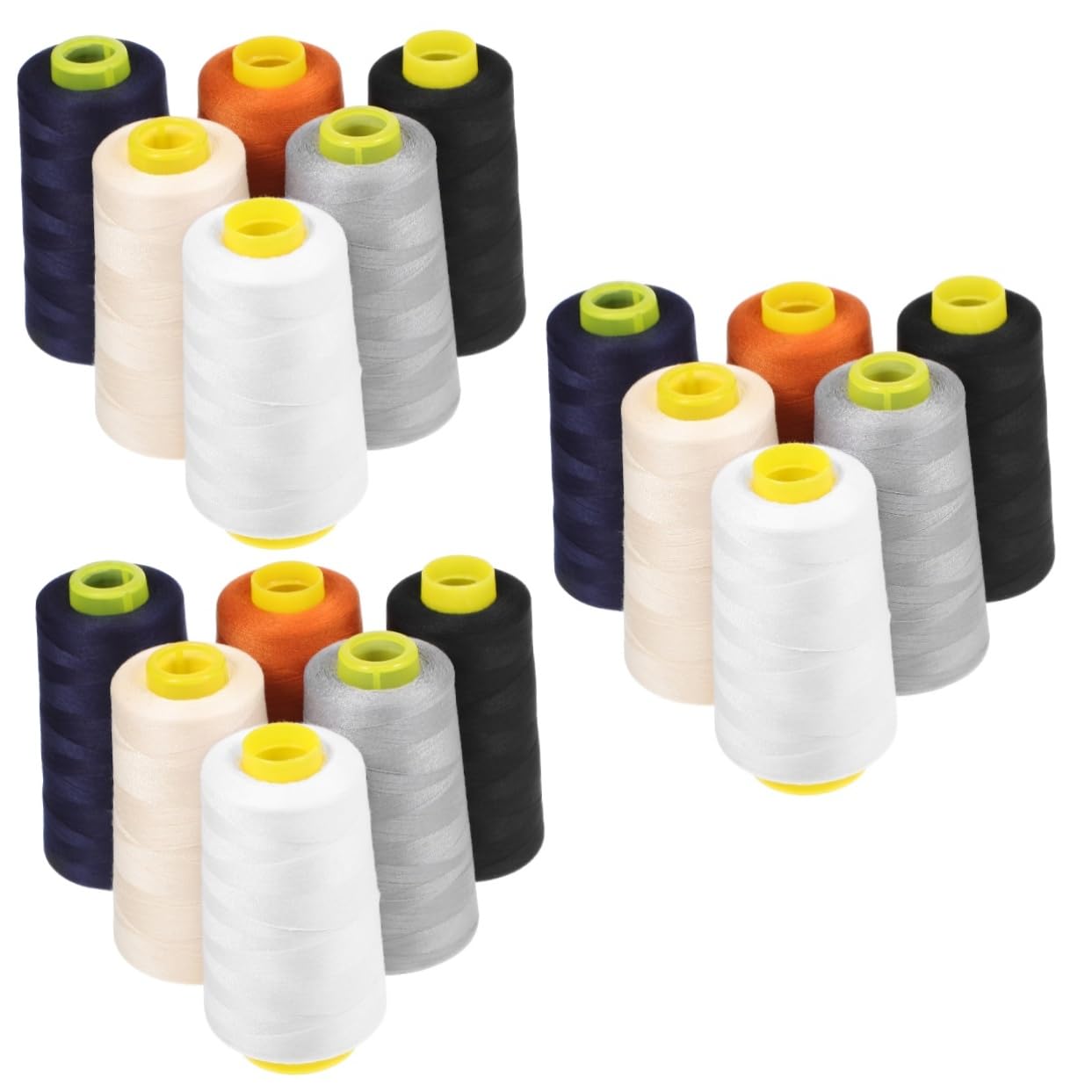 Operitacx 18piezas Hilo De Poliéster Para y Bordar Carretes De Yardas Para Máquina y Manual Hilo Resistente Decoloración