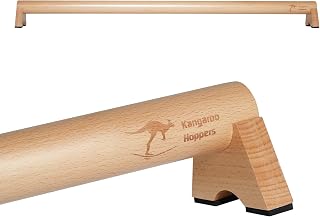 Kangaroo Hoppers 40 Inch Folding Adjustable Gymnastics Balance Beam for Kids 3-12 - Extra Firm Home Training with Anti-Slip Feet