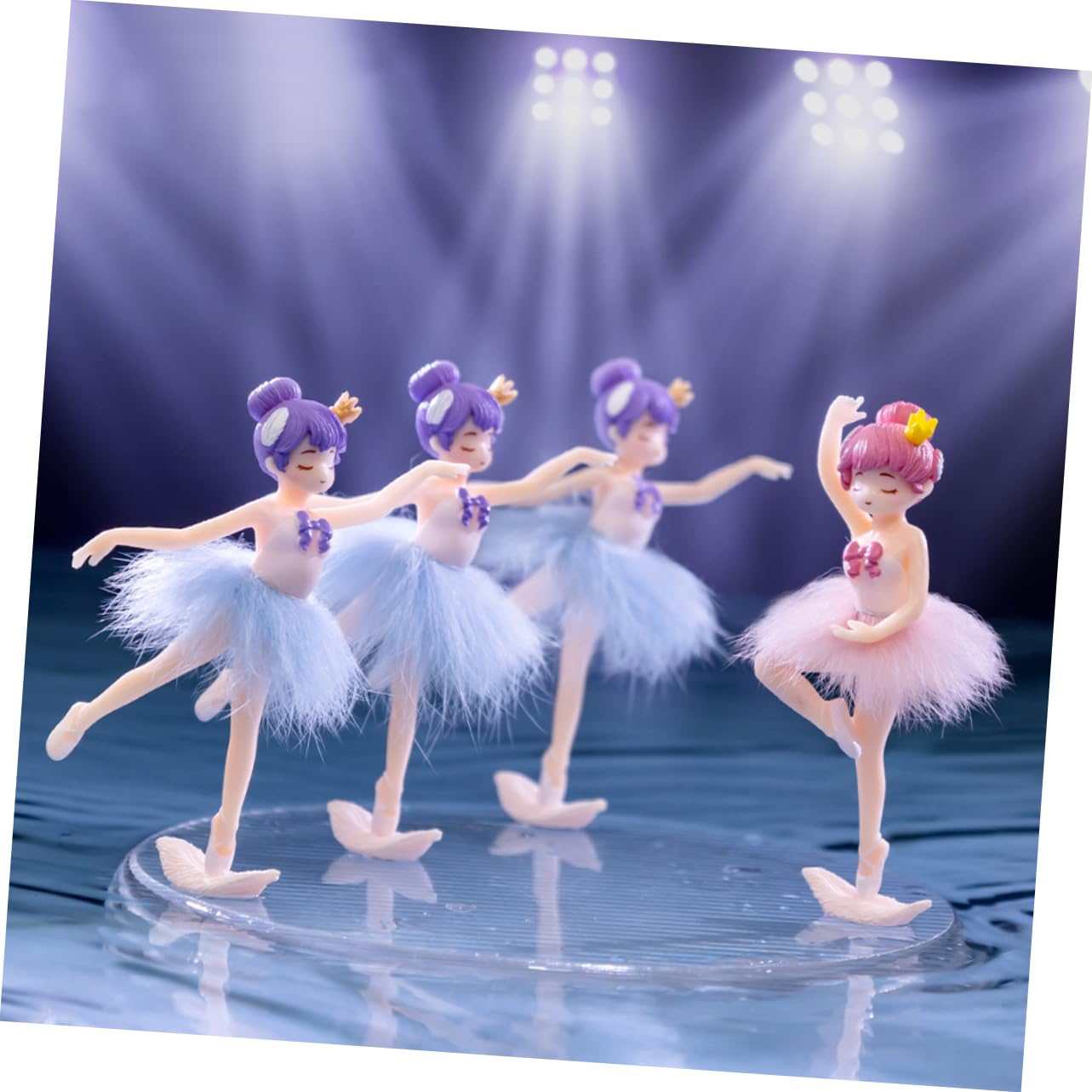 ibasenice 20pièces Décorations De Gâteau Anniversaire Adorables Figurines De Ballerine pour Fête Accessoires De Gâteau Décorations De Ballerine pour Fête Anniversaire Et Événements