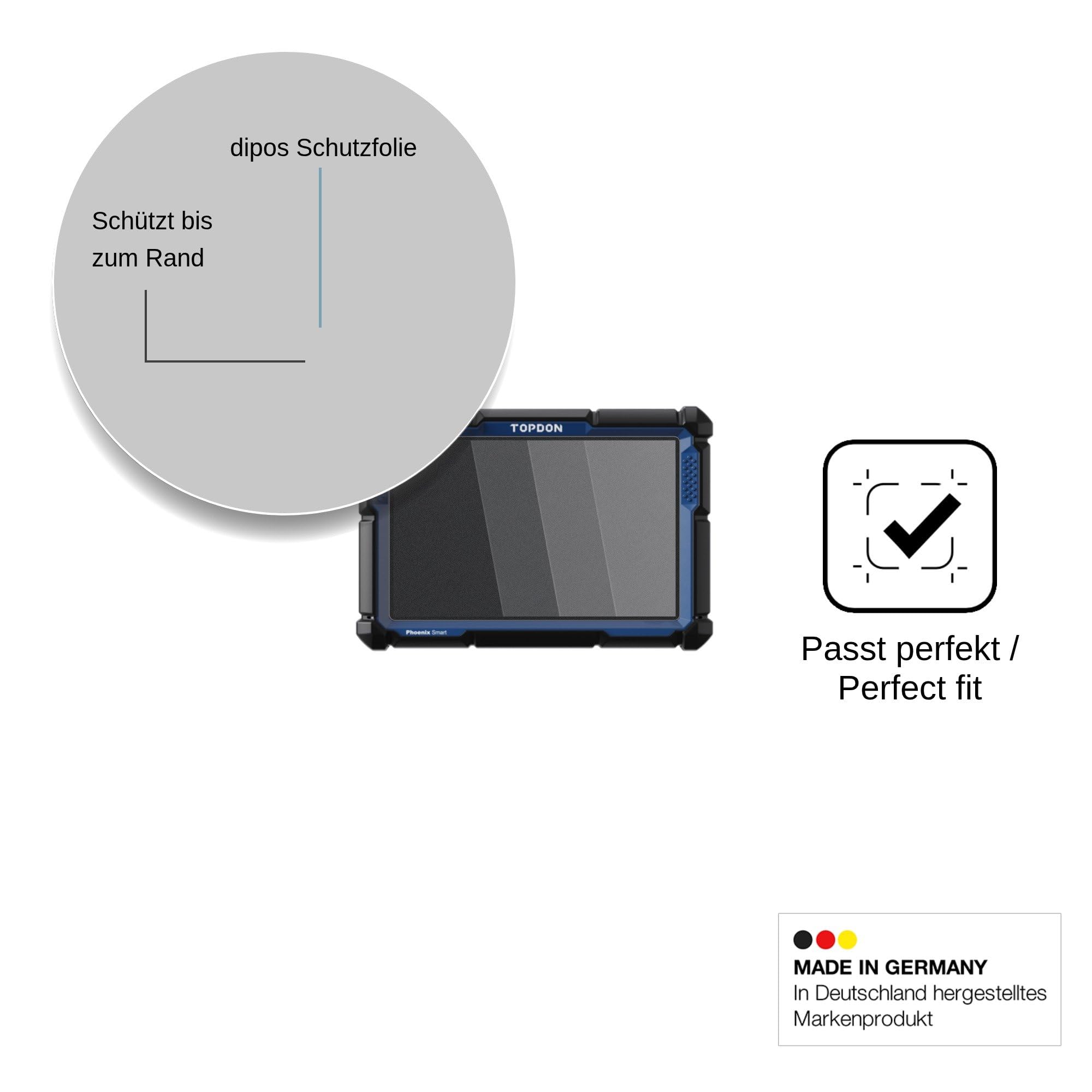 dipos Protector de Pantalla Antiespía para Topdon Phoenix Smart