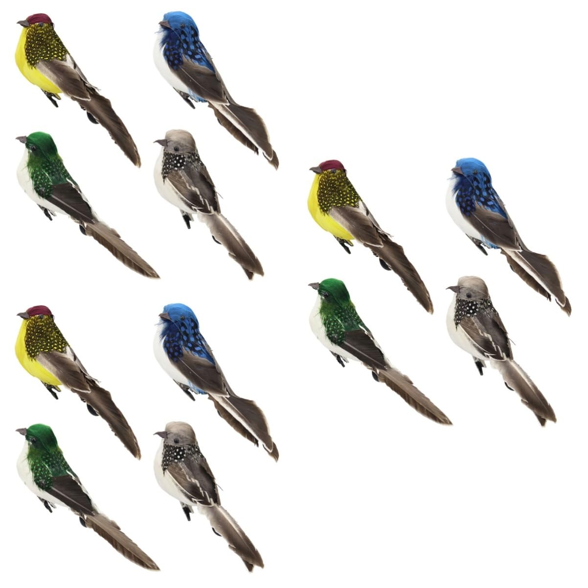 ABOOFAN 3 Set Di Piccoli Uccellini in Schiuma Clip Per Uccelli Realistici Finti Per Decorazioni Per La Casa Decorazioni Per Alberi 4 Pezzi * 3