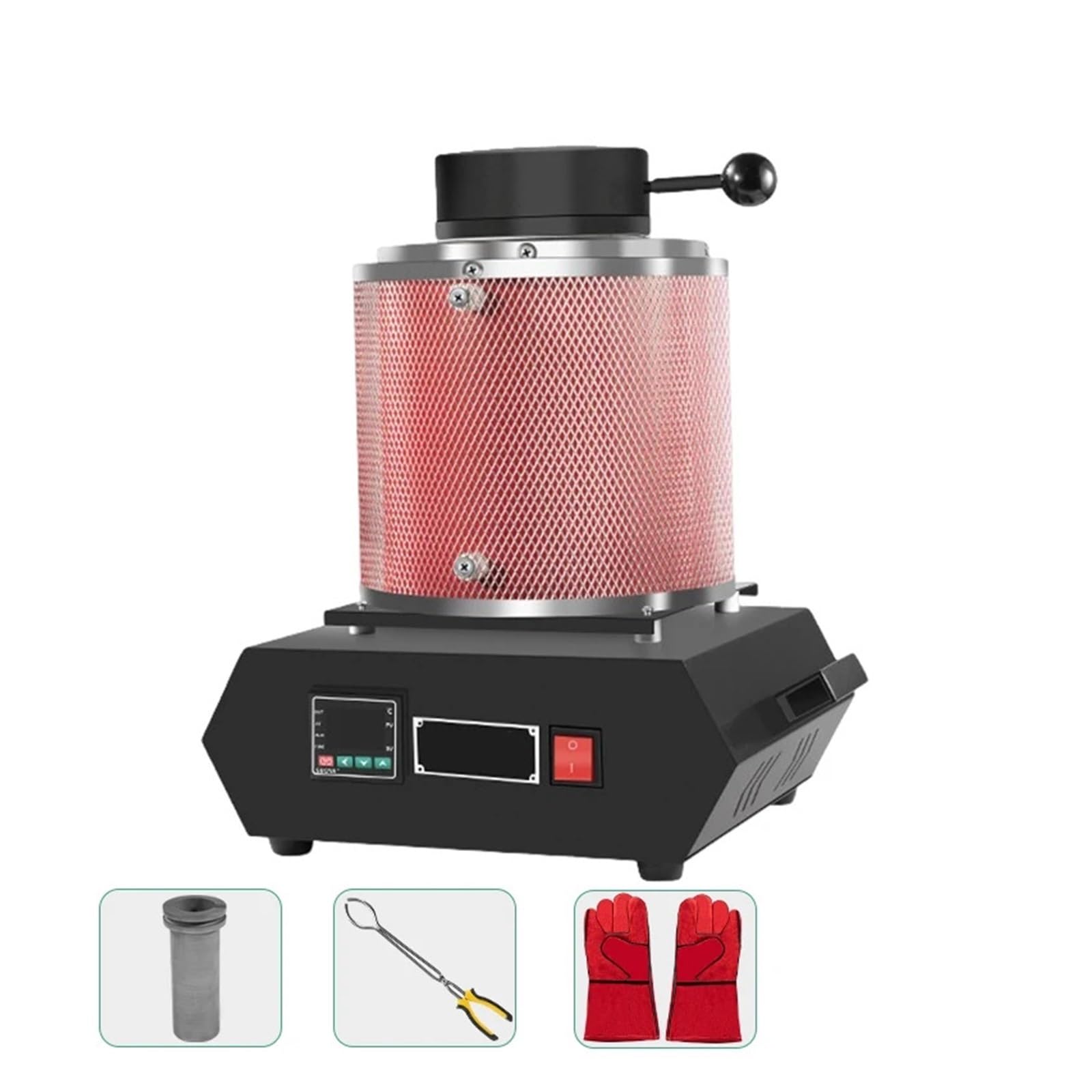 Máquina de Horno de fusión eléctrica, fusión a Alta Temperatura de Oro, Plata, Cobre, Horno de fusión de Aluminio, Herramienta de fabricación de Joyas(3KG Upgraded Style)